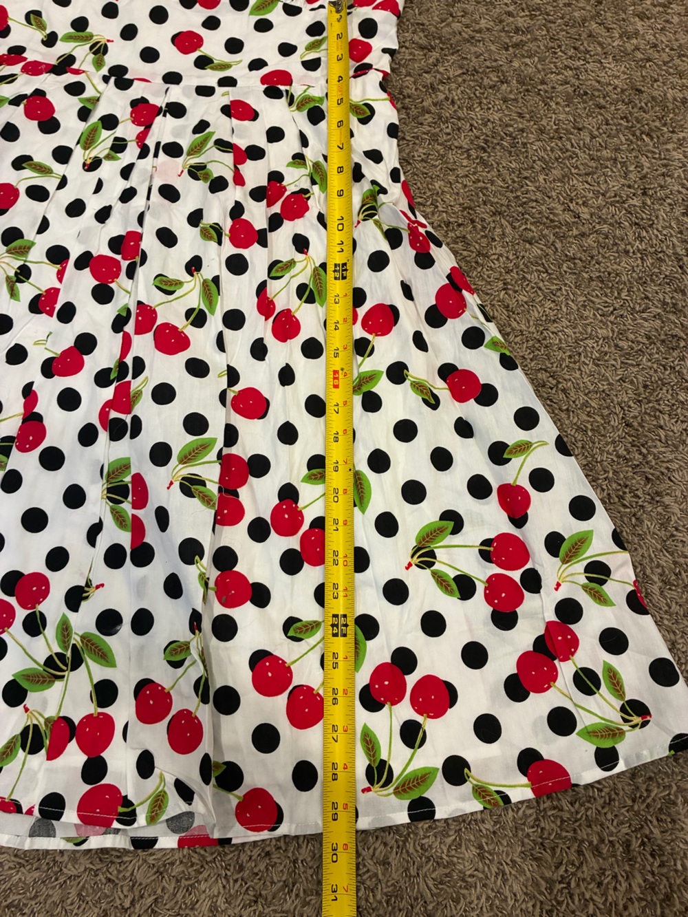 NWT: Tatyana White Cherry Halter Dress 3XL Retro Rockabilly Fit and Flare 3XL - Picture 12 of 15